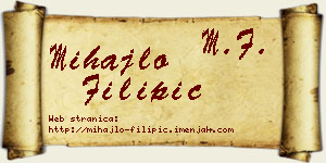 Mihajlo Filipić vizit kartica